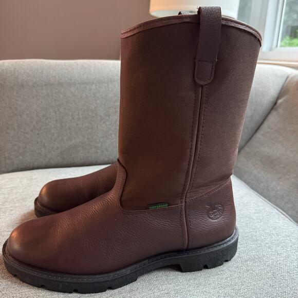 Georgia Boot Homeland Waterproof Wellington Work Boot Brown Men\'s Sz 13